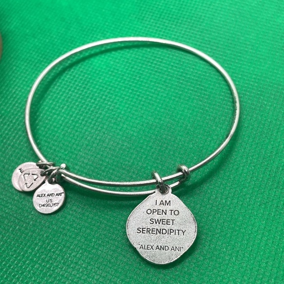 Alex and Ani Set of 2 Four Leaf Clover Charm
Bangle/Green & Silver Beaded/GC - Picture 9 of 9